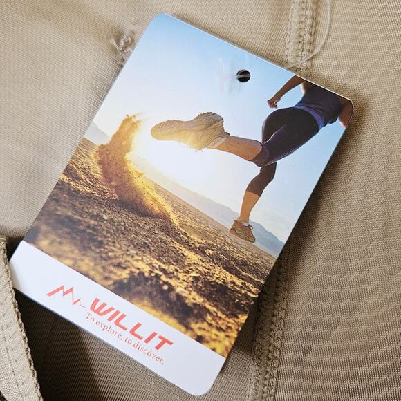 New Willit Women’s Pull-On Bootcut Leg Pants Beige Tan Stretch Office Career Med - Picture 11 of 14